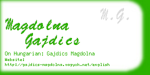 magdolna gajdics business card